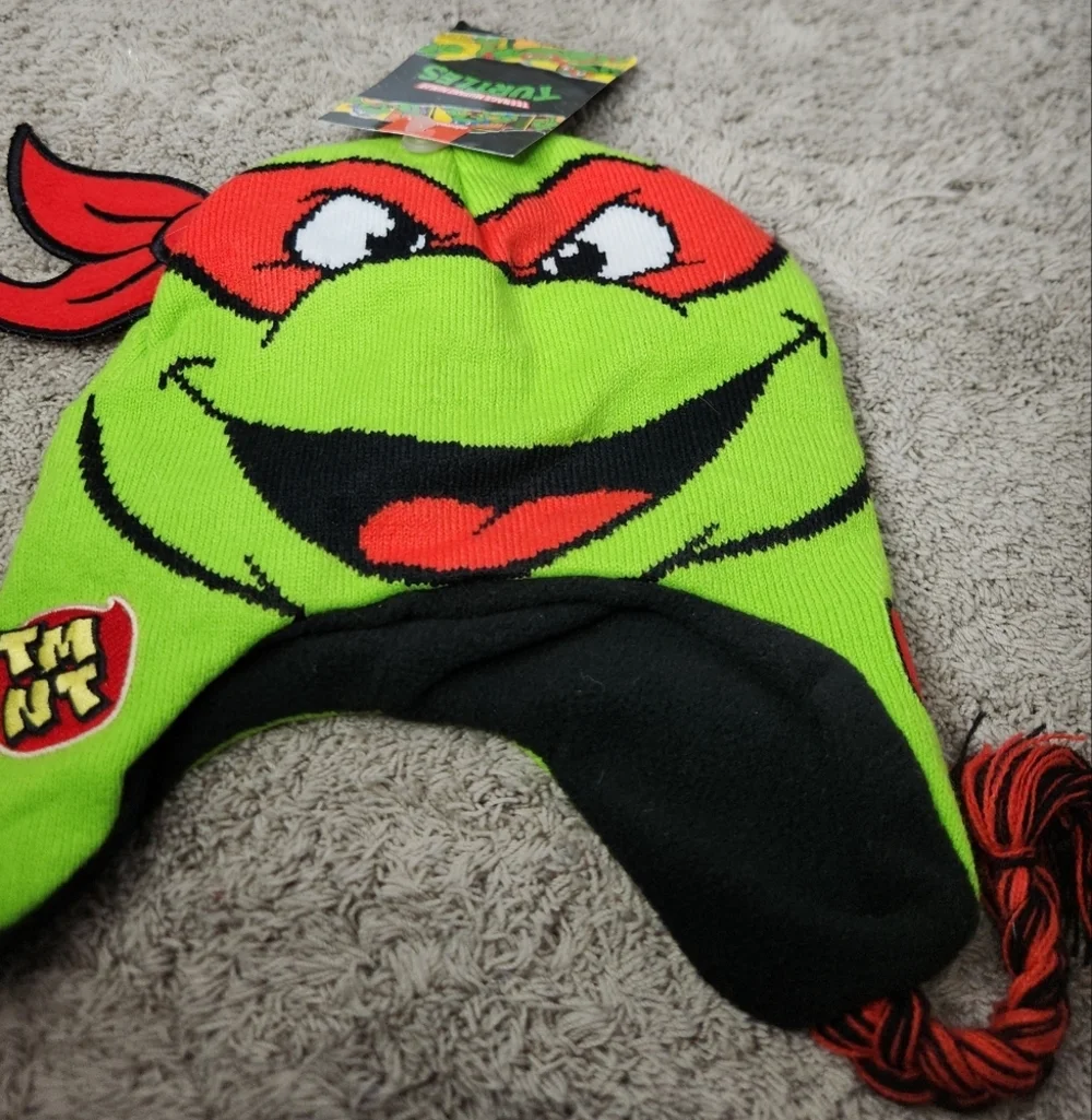 Nickelodeon Green and Red Kids Beanie Hat - OSFM